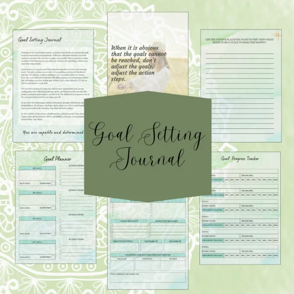 Goal Setting Promotion 2 Goal Setting Journal