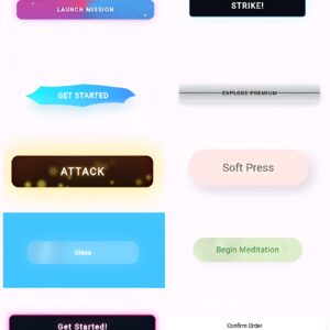 Premium Animated Flutter Button Collection (10 Buttons)