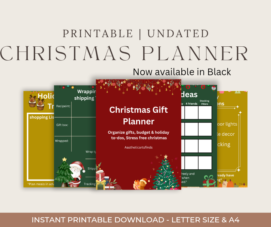 Christmas Gift Planner Bundle | Printable Holiday Gift Planner + Color Gift Tags + DIY Card Envelopes | Christmas Digital Download 2 Christmas Gift Planner Bundle | Printable Holiday Gift Planner + Color Gift Tags + DIY Card Envelopes | Christmas Digital Download