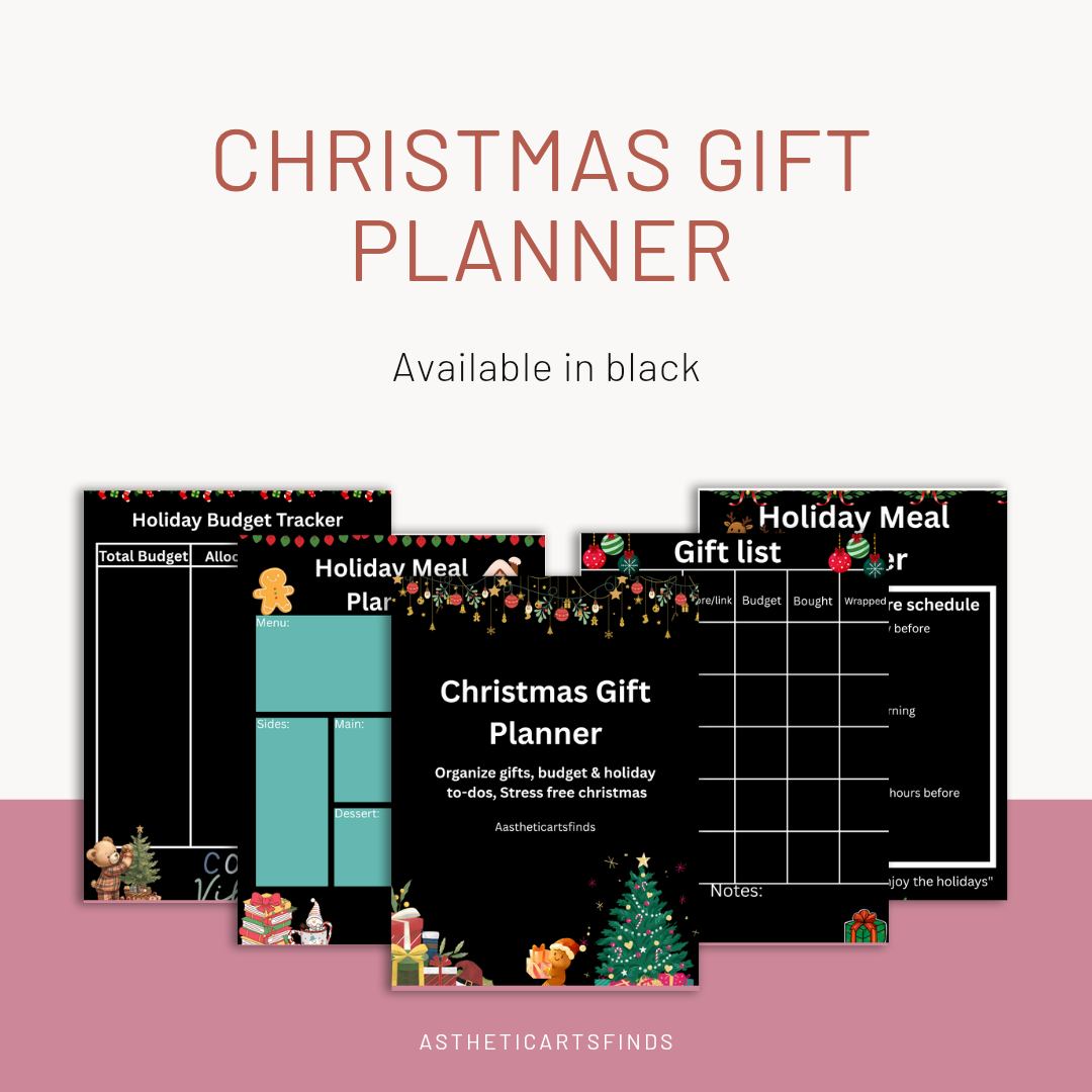 Christmas Gift Planner Bundle | Printable Holiday Gift Planner + Color Gift Tags + DIY Card Envelopes | Christmas Digital Download 3 Christmas Gift Planner Bundle | Printable Holiday Gift Planner + Color Gift Tags + DIY Card Envelopes | Christmas Digital Download - Image 2