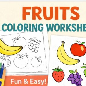 fruits Coloring Worksheet
