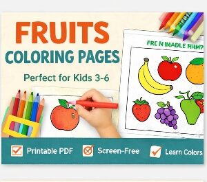 fruits Coloring Worksheet